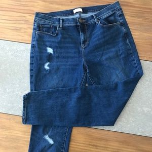 LOFT Distressed Modern Skinny Jeans - Size 14